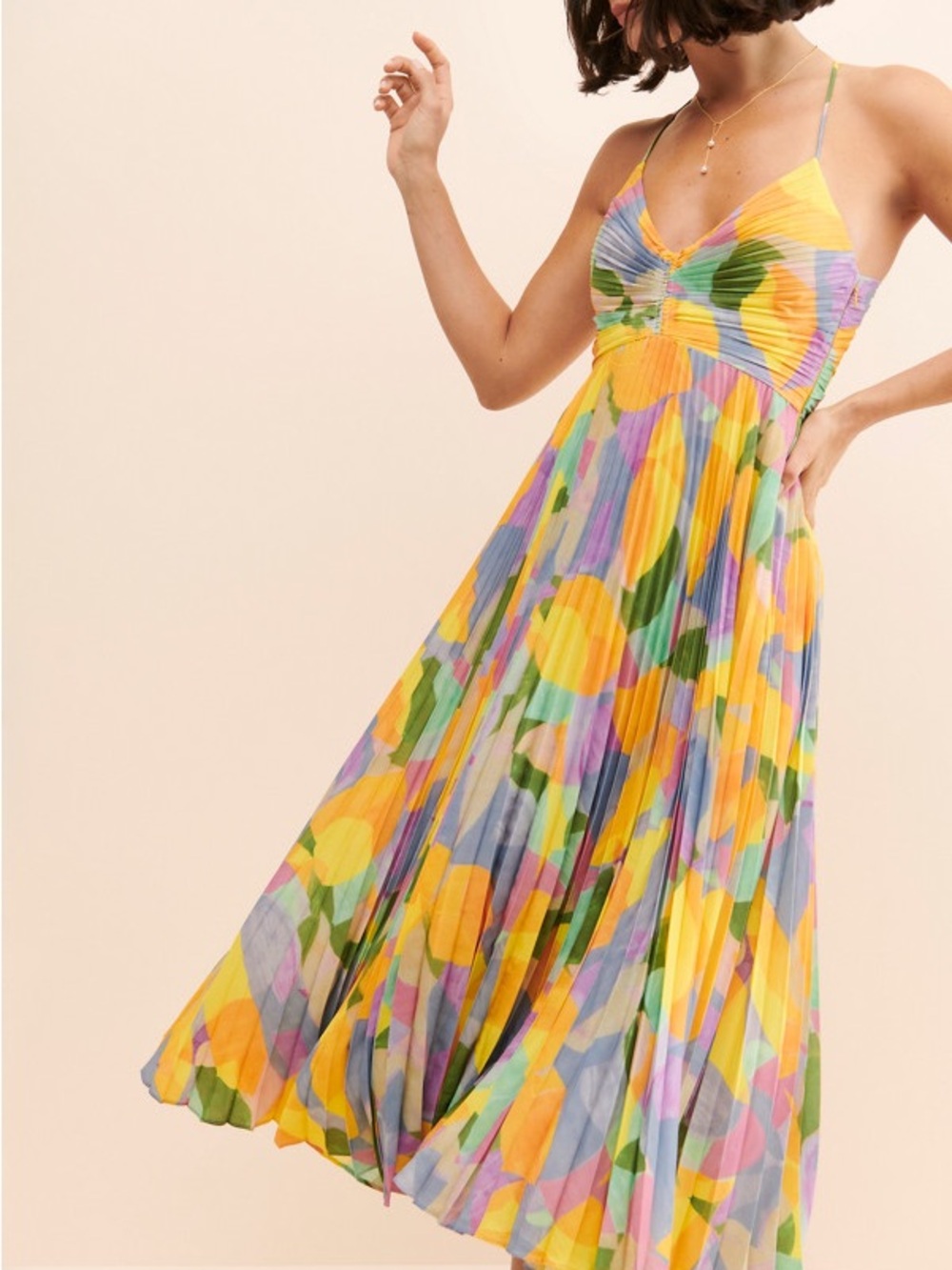 ASTR The Label| Blythe Pleated Cutout Dress| Small
